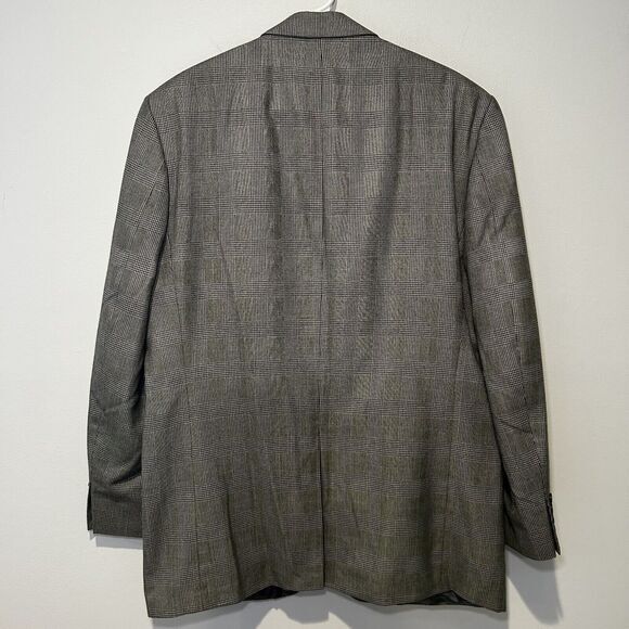 CHAPS Blazer Gray Glen PLAID Men 44L Sport Coat 2 Button Jacket Lined‎ NWOT - Picture 4 of 8